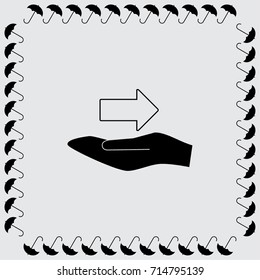 Arrow silhouette vector icon