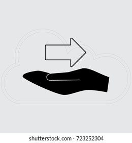 Arrow silhouette vector icon