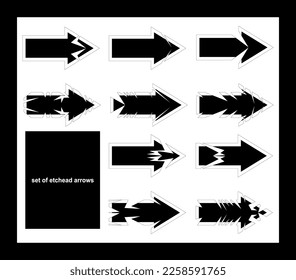 arrow silhouette vector pack in black color