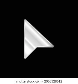 Arrow silver plated metallic icon