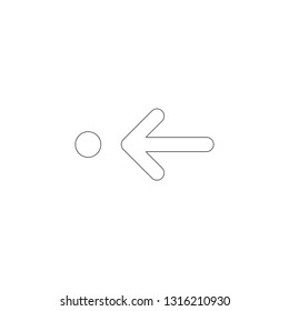 arrow. simple flat vector icon illustration. outline line symbol - editable stroke