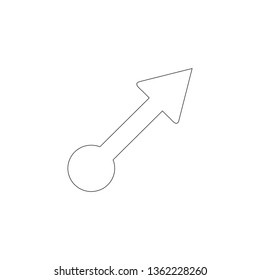 Arrow. simple flat vector icon illustration. outline line symbol - editable stroke