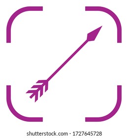 Arrow simple icon vector. Flat desing