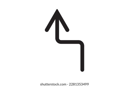 Arrow simple icon vector illustration.