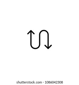 arrow simple line vector icon