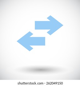 Arrow. Single flat icon on white background. Vector illustration.