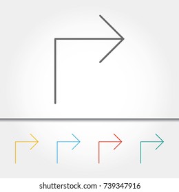 Arrow Single Icon Vector Illustration