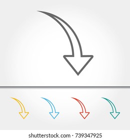 Arrow Single Icon Vector Illustration