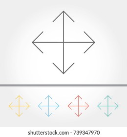 Arrow Single Icon Vector Illustration