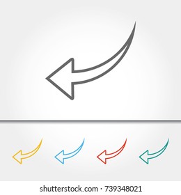 Arrow Single Icon Vector Illustration