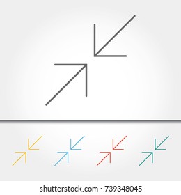 Arrow Single Icon Vector Illustration