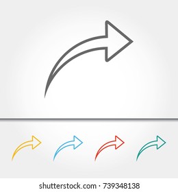 Arrow Single Icon Vector Illustration