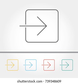 Arrow Single Icon Vector Illustration