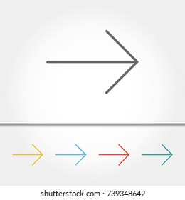 Arrow Single Icon Vector Illustration