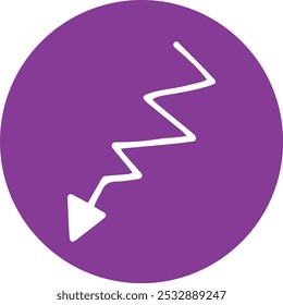 Icono de Vector de una sola línea de flecha