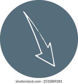 Arrow single line vector icon