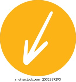 Arrow single line vector icon