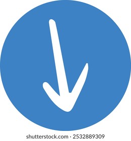 Arrow single line vector icon