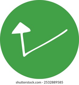 Arrow single line vector icon