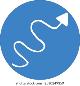 Arrow single vector line icon