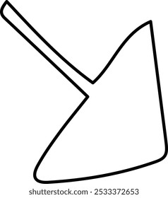 Arrow single vector line icon