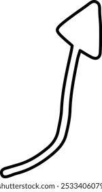Arrow single vector line icon
