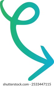Arrow single vector line icon