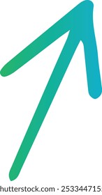 Arrow single vector line icon
