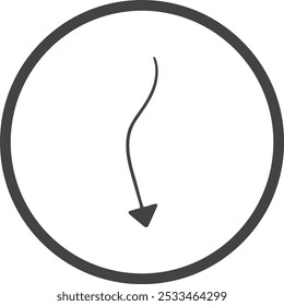 Arrow single vector line icon