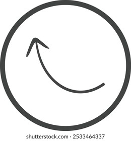 Pfeil mit einem einzelnen Vektorliniensymbol