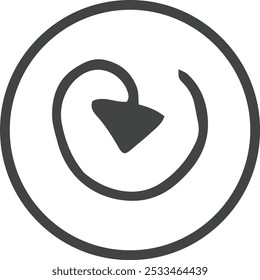 Arrow single vector line icon