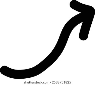 Arrow single vector line icon