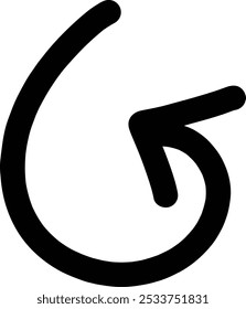 Arrow single vector line icon