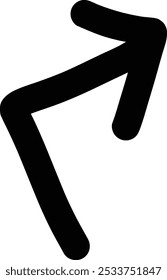 Arrow single vector line icon