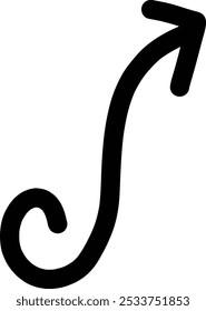 Arrow single vector line icon