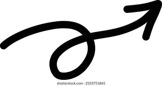 Arrow single vector line icon