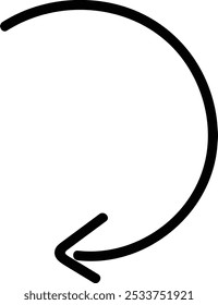 Icono de línea de Vector simple de flecha