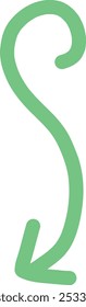 Arrow single vector line icon