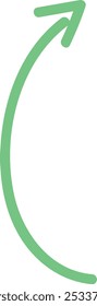 Arrow single vector line icon