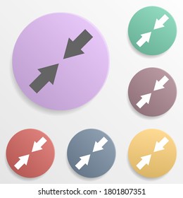 Arrow, size badge color set icon. Simple glyph, flat vector of arrows icons for ui and ux, website or mobile application