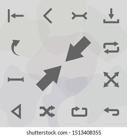 Arrow, size icon. Universal set of arrows for website design and development, app development