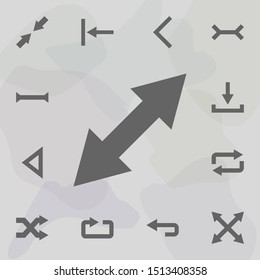 Arrow, size icon. Universal set of arrows for website design and development, app development