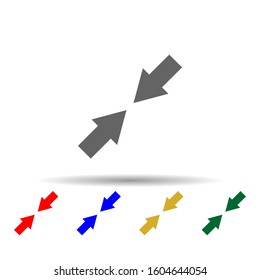 Arrow, size multi color style icon. Simple glyph, flat vector of arrows icons for ui and ux, website or mobile application