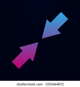 Arrow, size nolan icon. Simple glyph, flat vector of arrows icons for ui and ux, website or mobile application