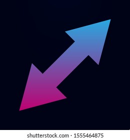 Arrow, size nolan icon. Simple glyph, flat vector of arrows icons for ui and ux, website or mobile application