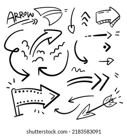 Arrow sketch line vector design 