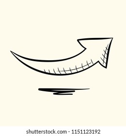 Arrow sketch vector illustration