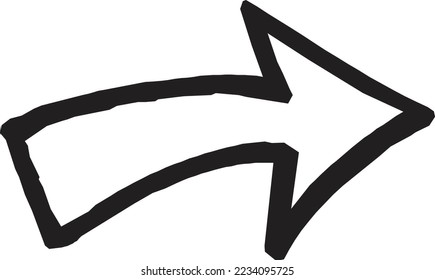 arrow sketch vector illustration design