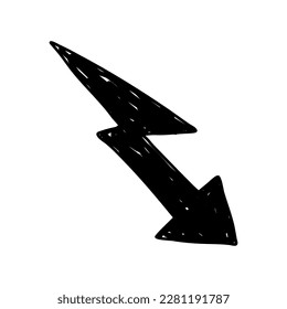 Arrow sketchy design elements vector illustration