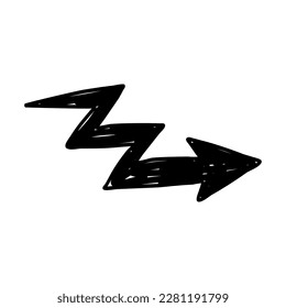 Arrow sketchy design elements vector illustration
